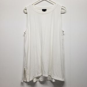 J Jill Wearever Collection Womens Tunic Tank Ivory White Size Large